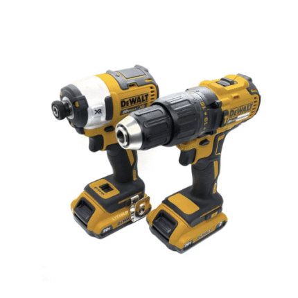 Kit de rotomartillo 1/2" y llave de impacto 1/4" dewalt dck223d2 20v